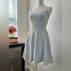 SOLD Rue21 Light Blue Eyelet Mini Dress